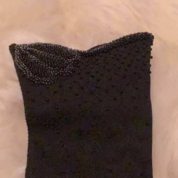 Vintage 50’s Black Beaded Gloves - Picture 3 of 8